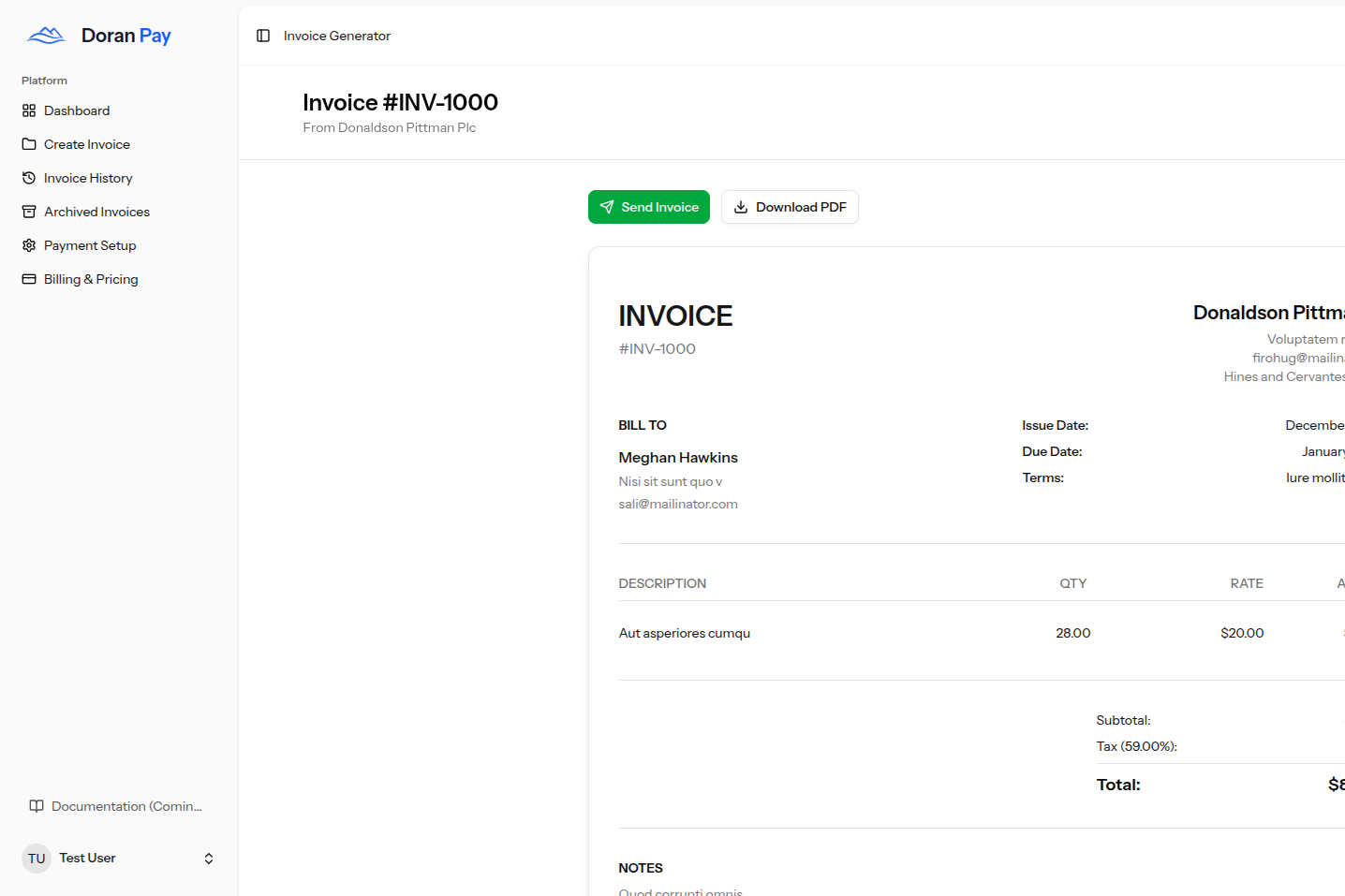 Send Invoices